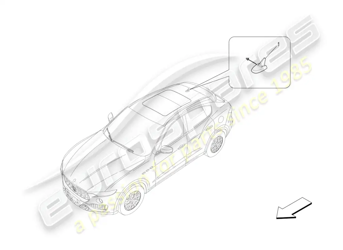 maserati levante (2018) reception and connection system parts diagram