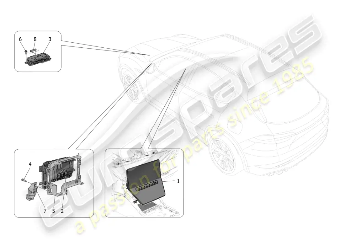 maserati grecale trofeo (2023) it system parts diagram