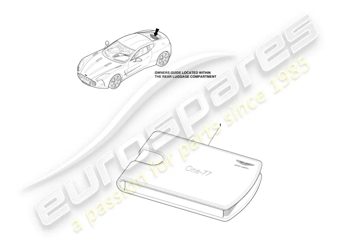 aston martin one-77 (2011) owners guide parts diagram