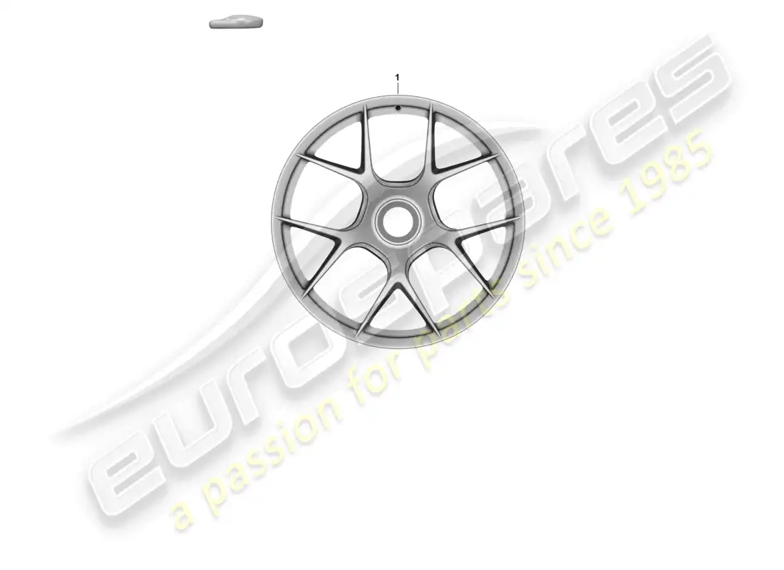 porsche 2024 (992-2 gt3/rs/st) alloy wheel with central locking part diagram