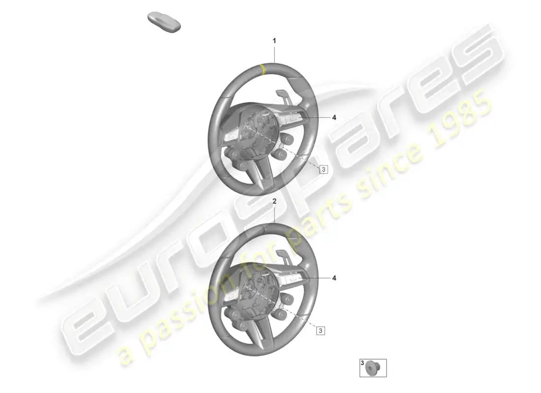 porsche 2025 (992-2 gt3/rs/st) multifunction steering wheel gt3 rs - pdk - weissach package parts diagram