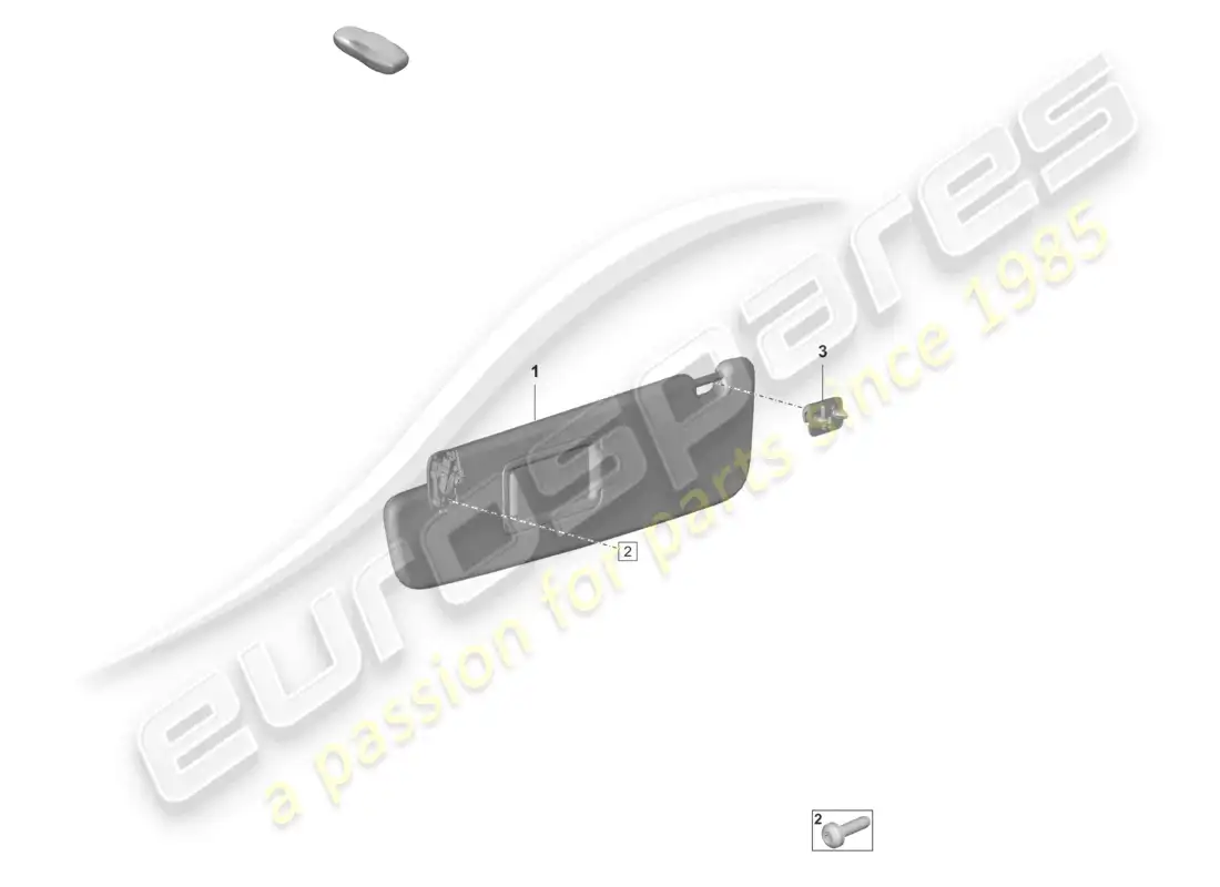 porsche 2025 (taycan 9j1-2) sun vizors cloth microfibre parts diagram