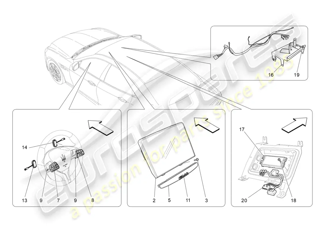 maserati ghibli (2018) it system parts diagram