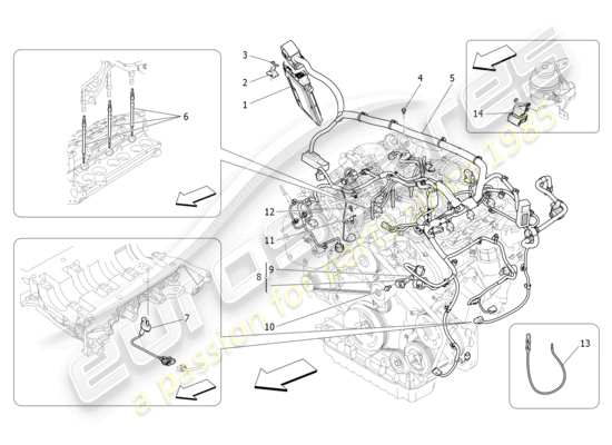 a part diagram from the maserati ghibli (2015) parts catalogue