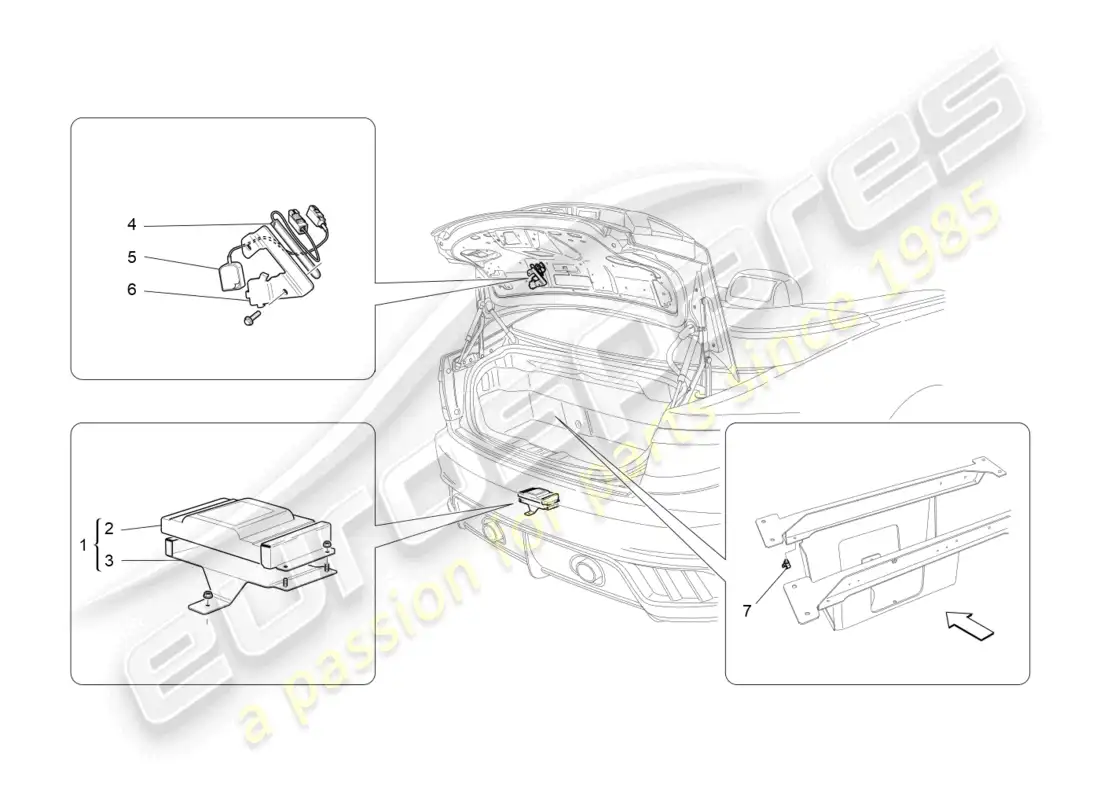 maserati grancabrio mc (2013) alarm and immobilizer system parts diagram