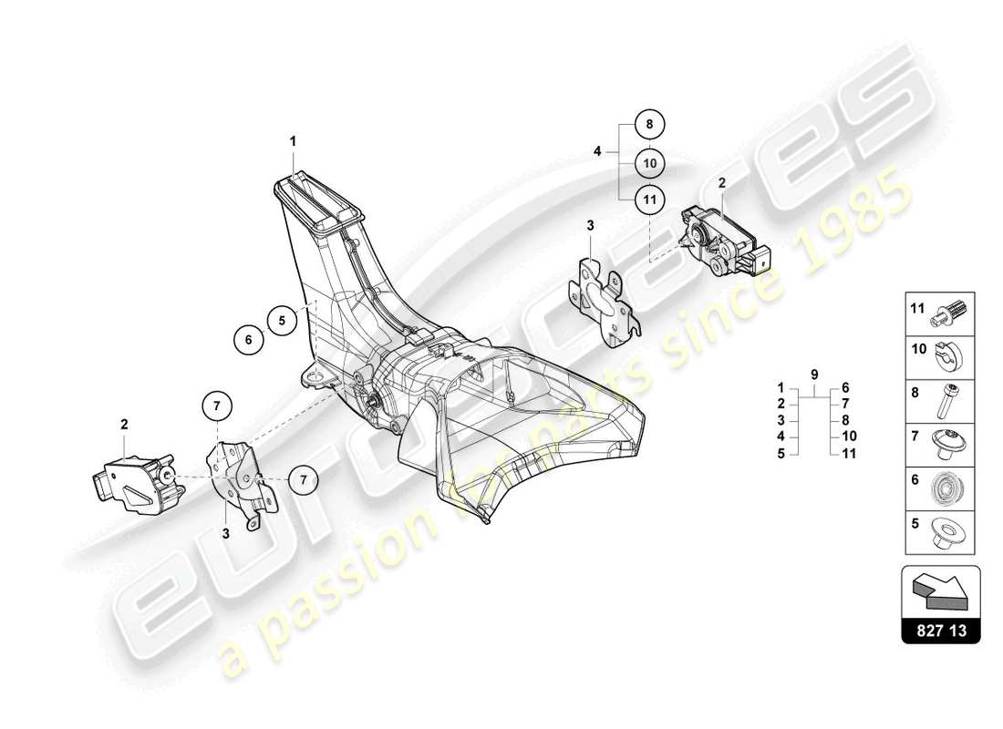 lamborghini 2021 (lp770-4 svj coupe) aerodynamic attachment parts rear parts diagram