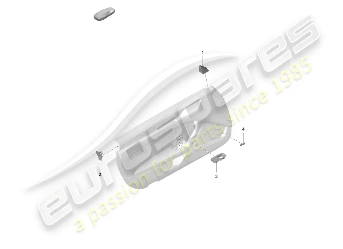 porsche 2024 (992-2 gt3/rs/st) door panel accessories part diagram