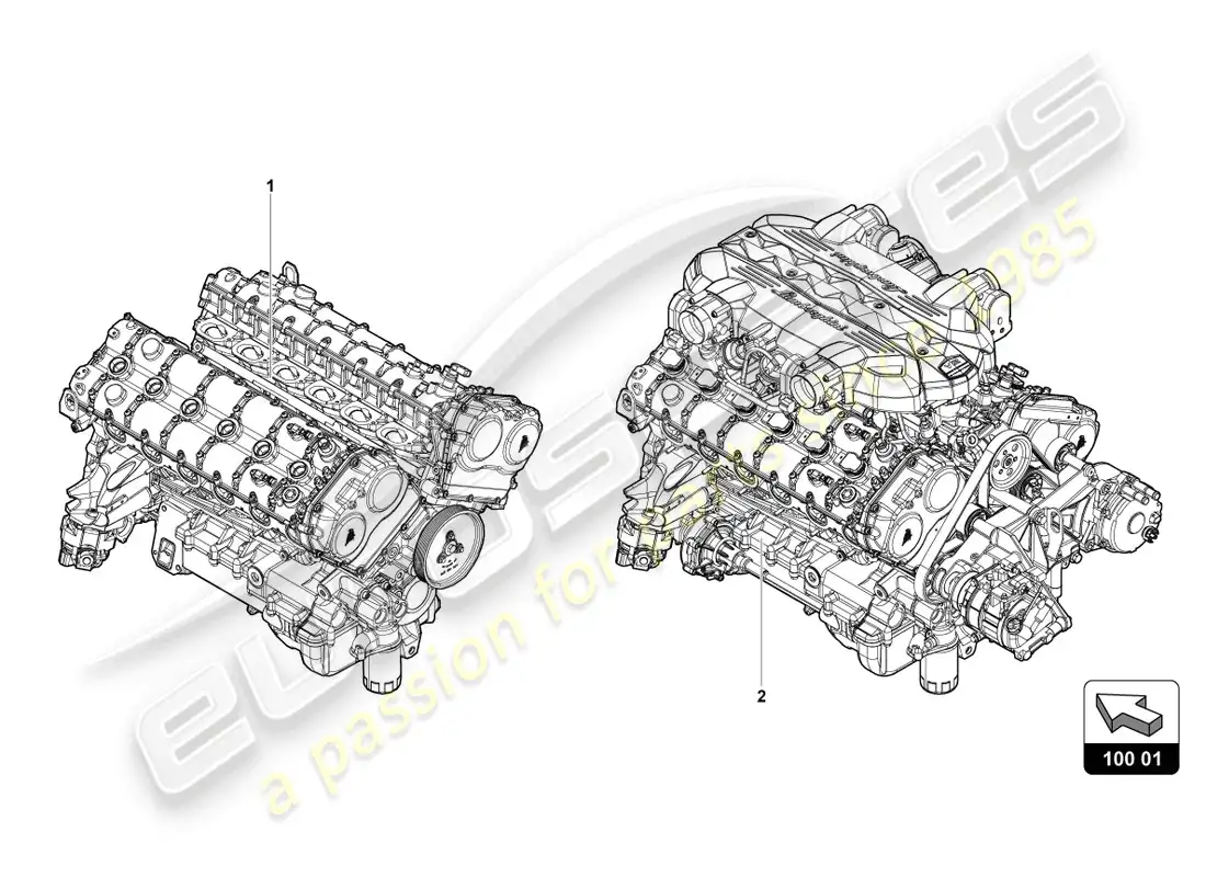 lamborghini ultimae (2022) engine parts diagram