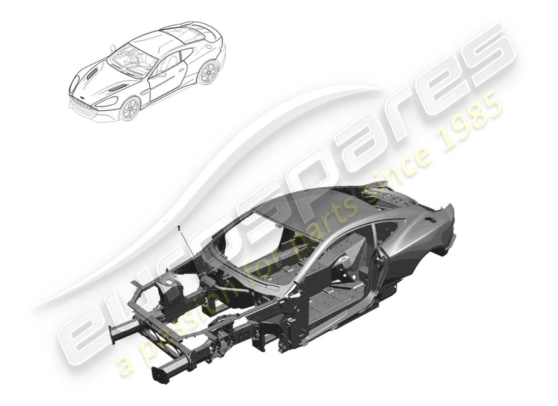 aston martin vanquish (2013) body in white part diagram