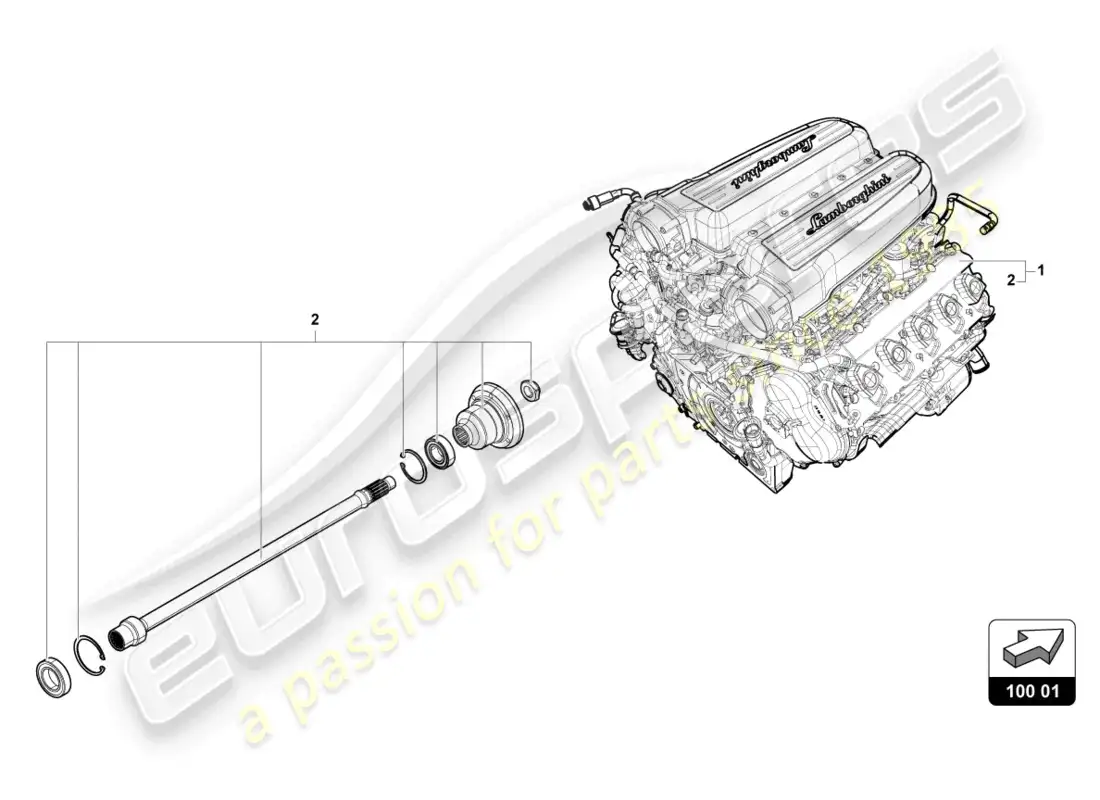 lamborghini tecnica (2024) engine parts diagram