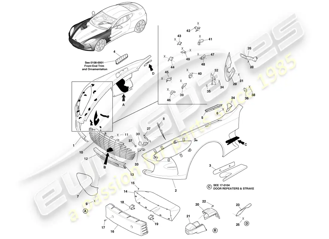 part diagram containing part number dbya02002-m