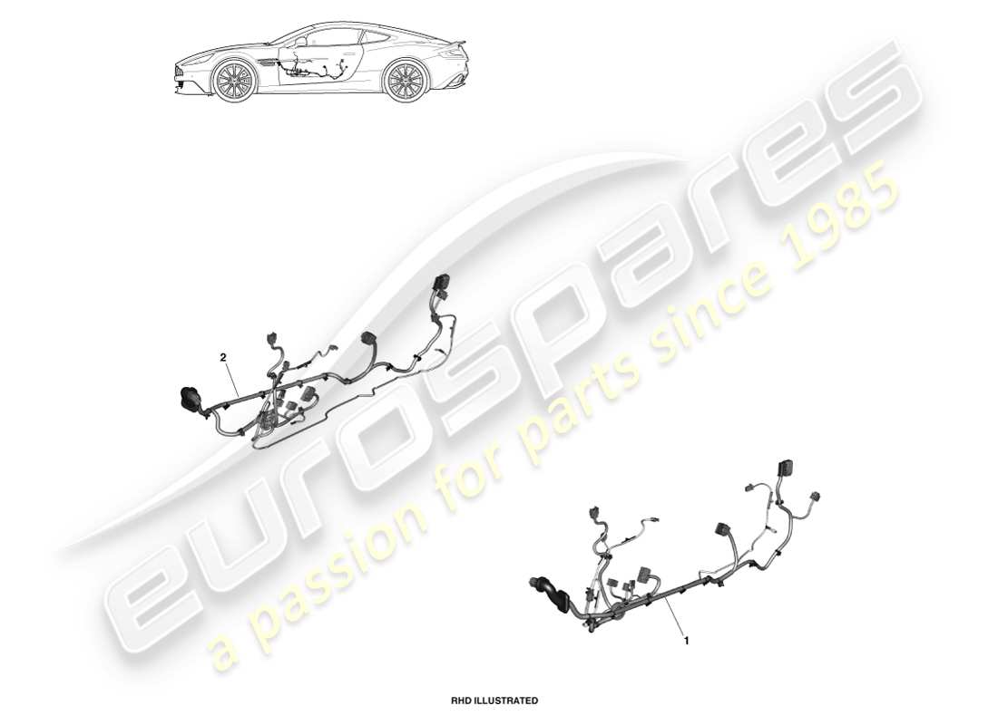 a part diagram from the aston martin vanquish (2014) parts catalogue