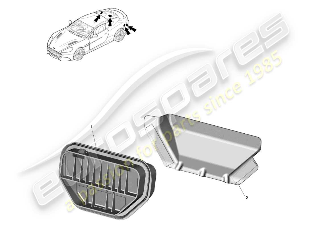 a part diagram from the aston martin vanquish parts catalogue
