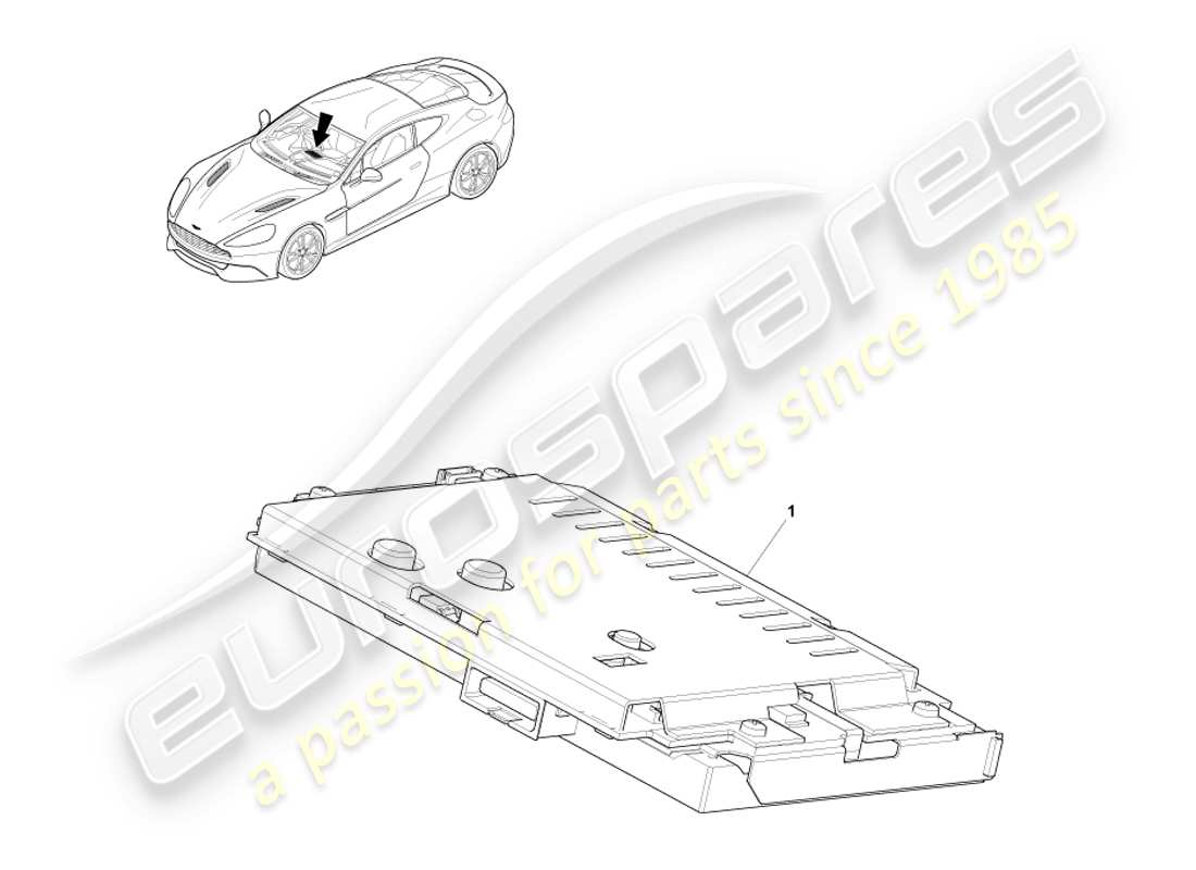 aston martin vanquish (2014) sat nav display part diagram