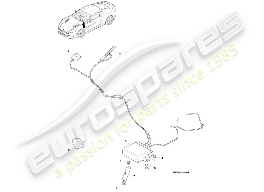 aston martin vanquish (2013) cat-5 tracker, 14.5my part diagram