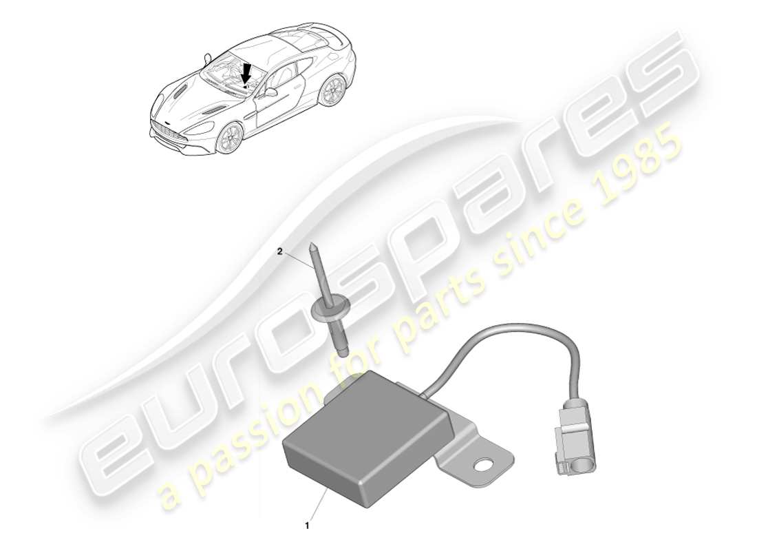 aston martin vanquish (2013) wi-fi antenna part diagram