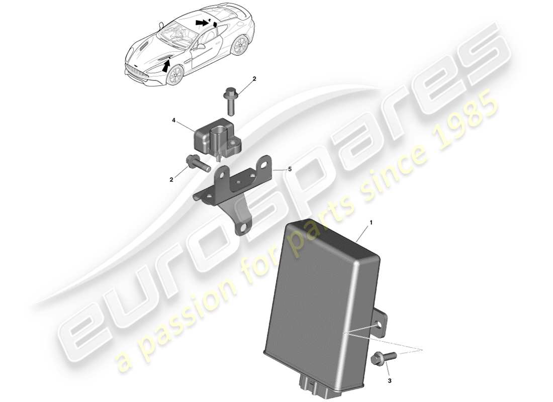 aston martin vanquish (2013) active damping module part diagram