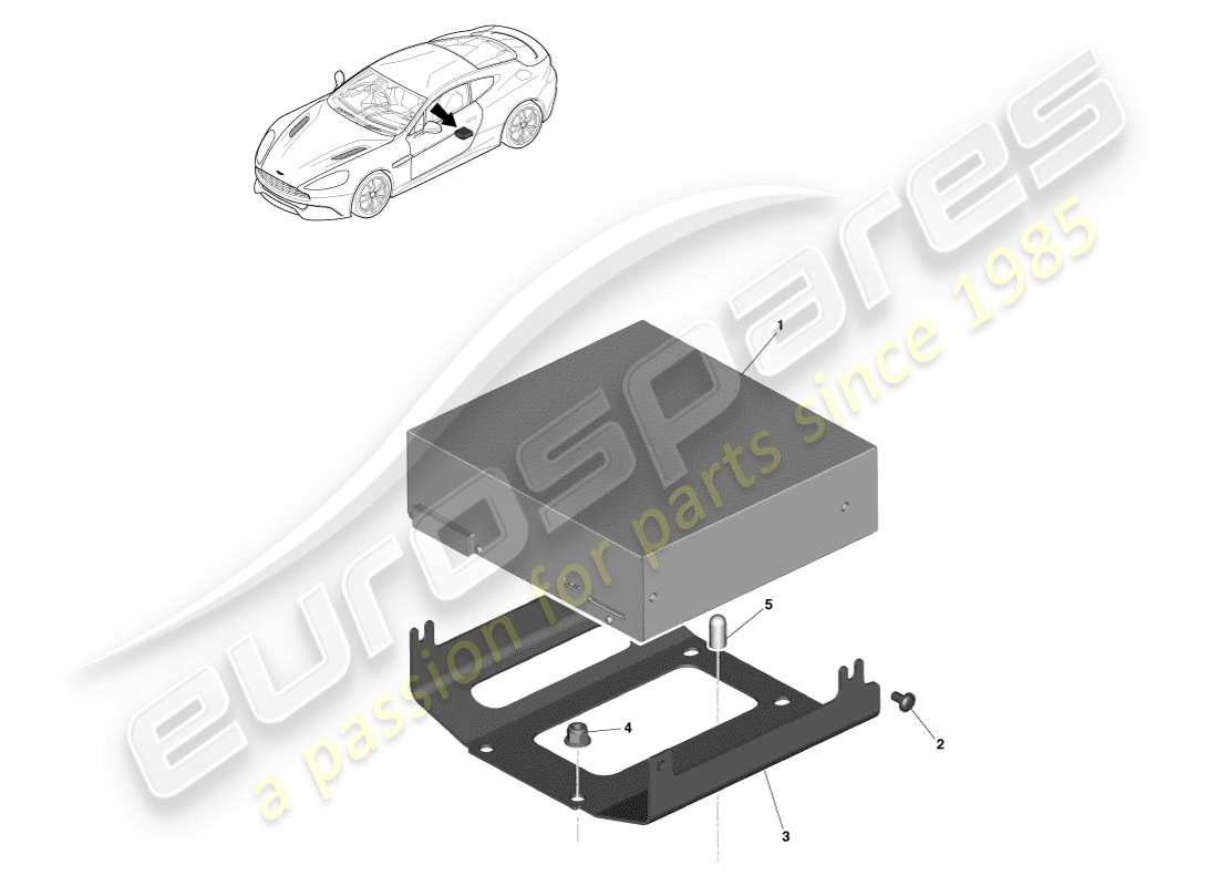 aston martin vanquish (2013) infotainment head unit part diagram