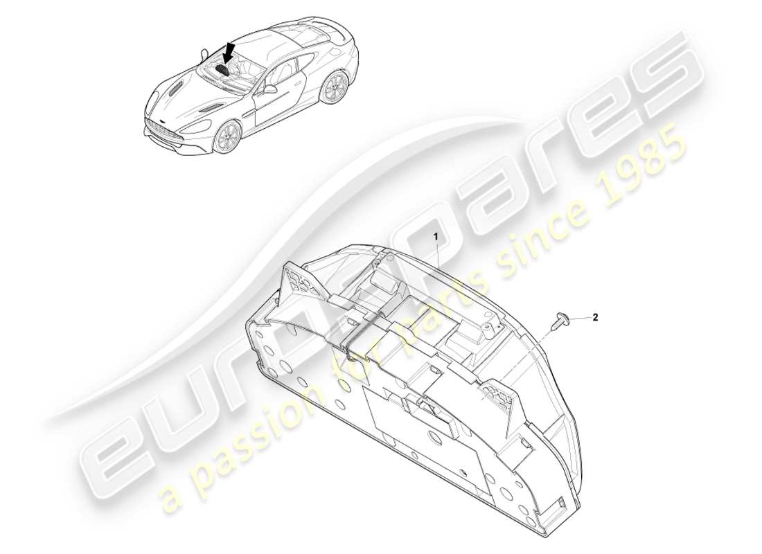 aston martin vanquish (2013) instrument cluster part diagram