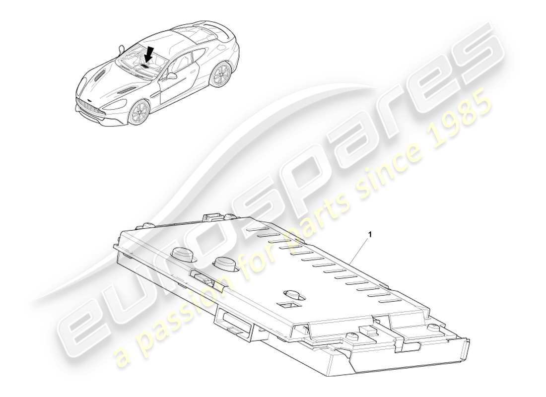 aston martin vanquish (2013) sat nav display part diagram