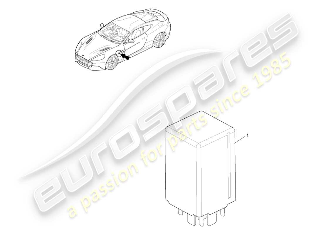 aston martin vanquish (2013) steering module part diagram