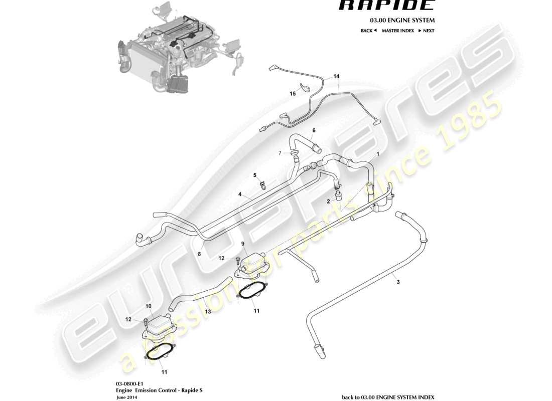aston martin rapide (2017) emission control part diagram