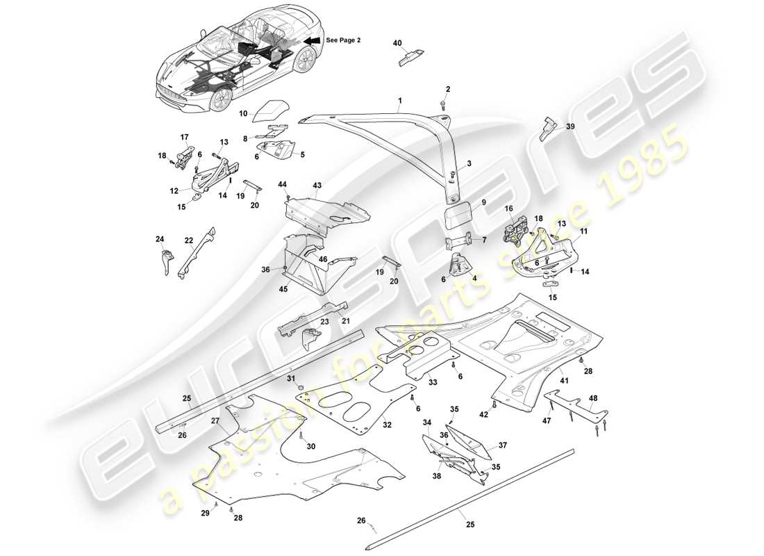 aston martin vanquish (2014) ancillary parts, volante, page 1 part diagram