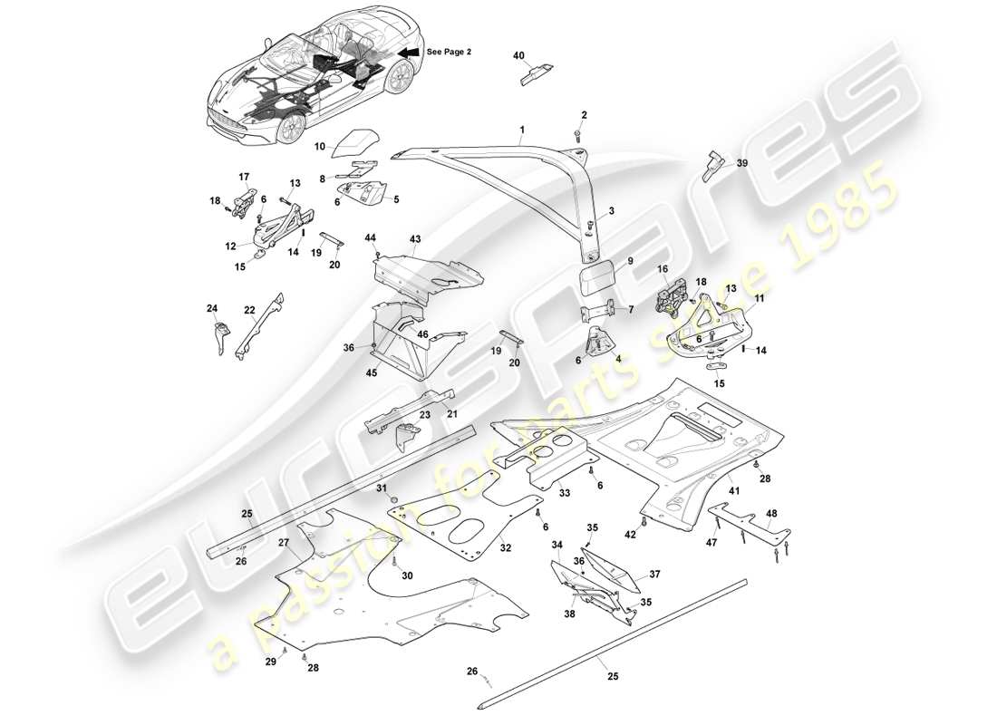 aston martin vanquish (2013) ancillary parts, volante, page 1 part diagram