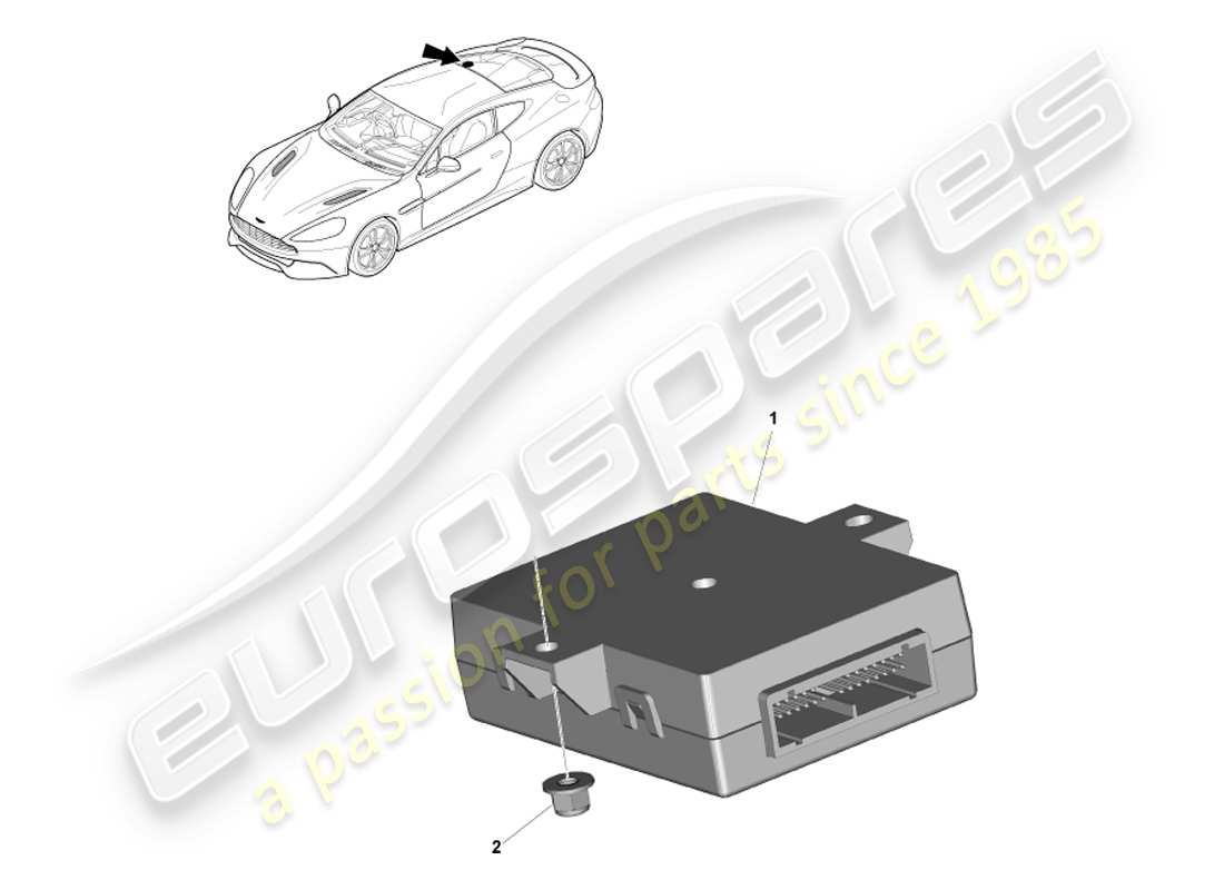 aston martin vanquish (2014) boot latch controller part diagram