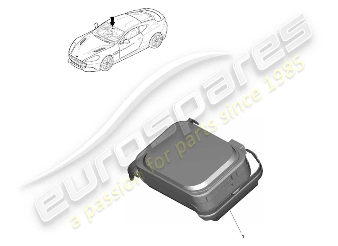 aston martin vanquish (2013) rain & daylight sensor part diagram