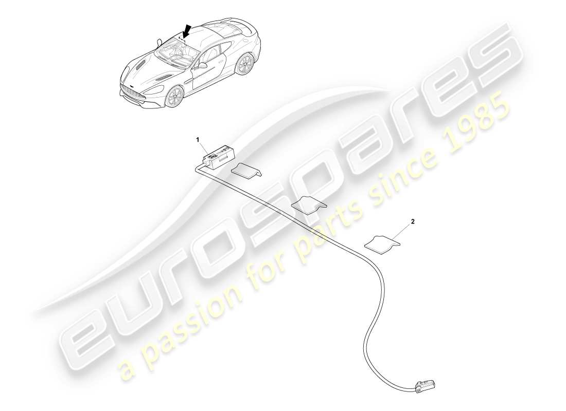 aston martin vanquish (2013) microphone part diagram