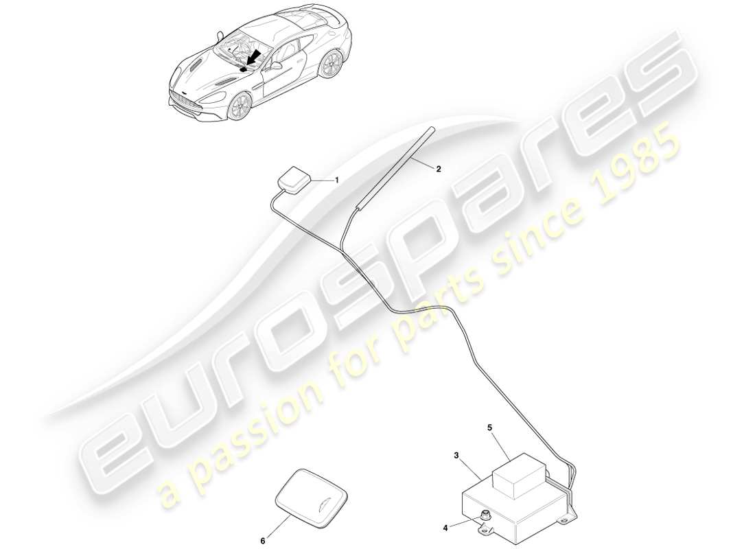 aston martin vanquish (2013) cat-5 tracker part diagram