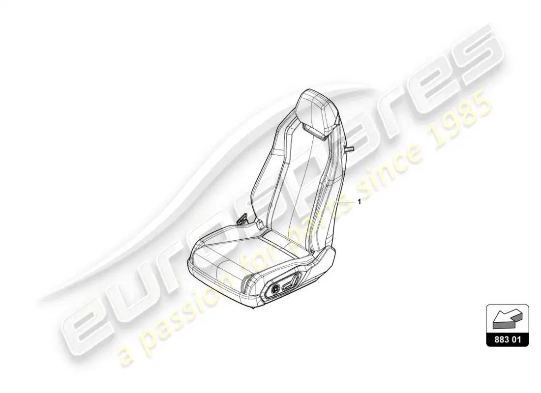 lamborghini urus (2021) rear seats parts diagram