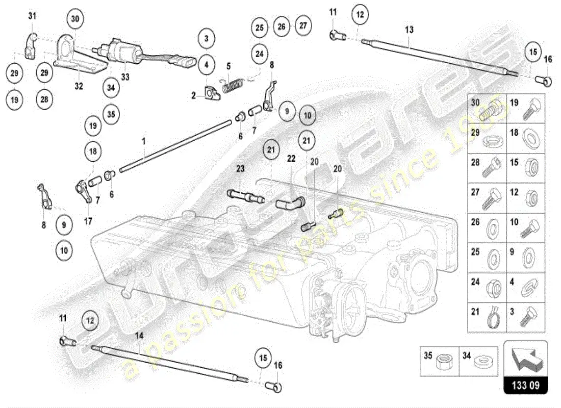 lamborghini diablo vt (1997) linkage parts diagram