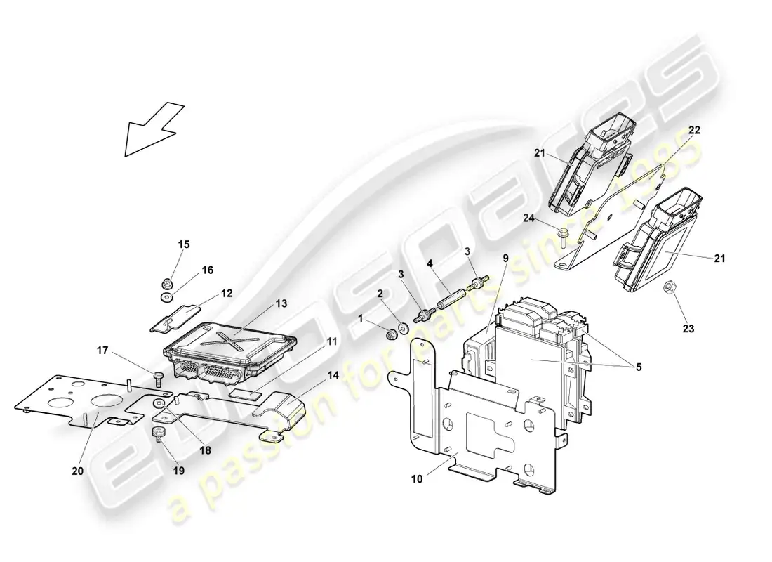 lamborghini reventon engine control unit parts diagram