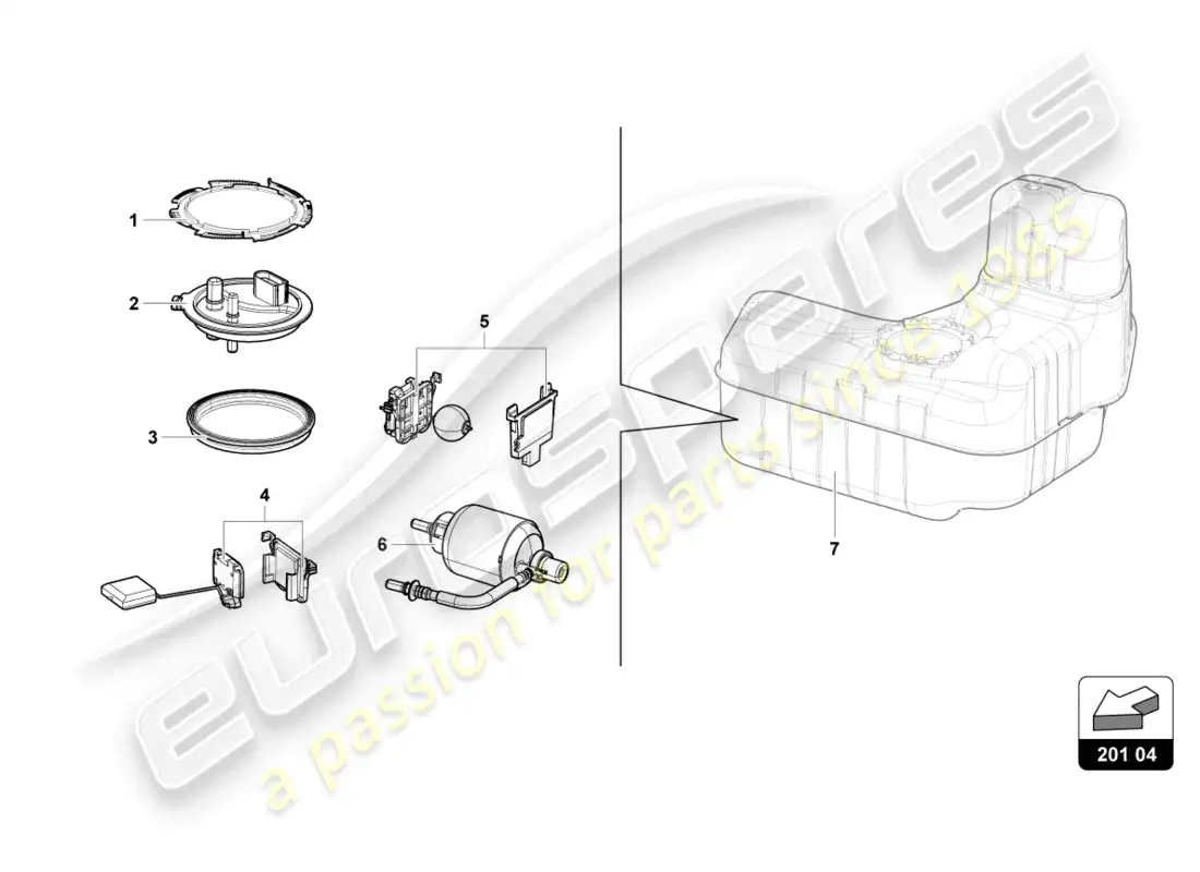 lamborghini sto (2024) fuel filter left parts diagram
