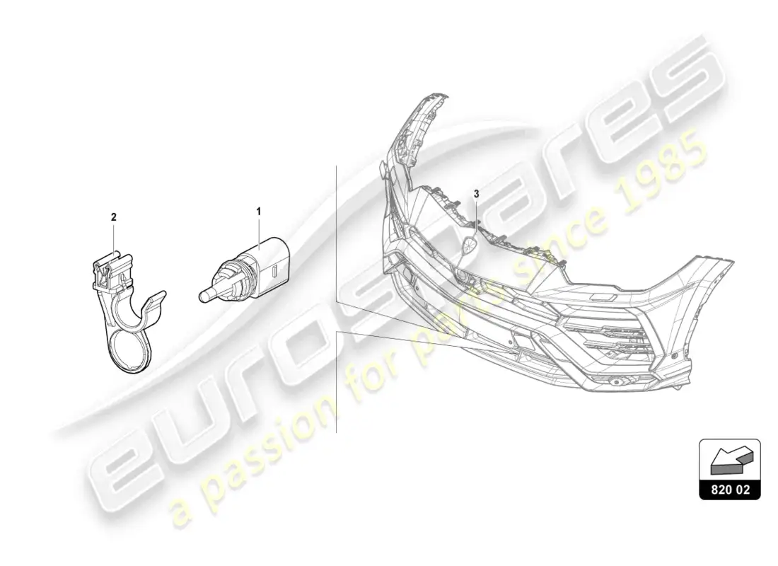lamborghini urus s (2023) external temperature sensor parts diagram
