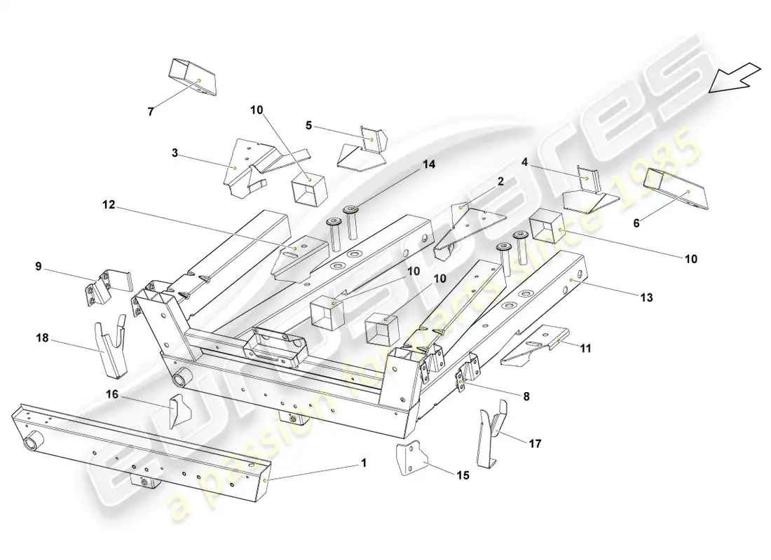 lamborghini lp570-4 sl (2012) bodywork front part lower parts diagram