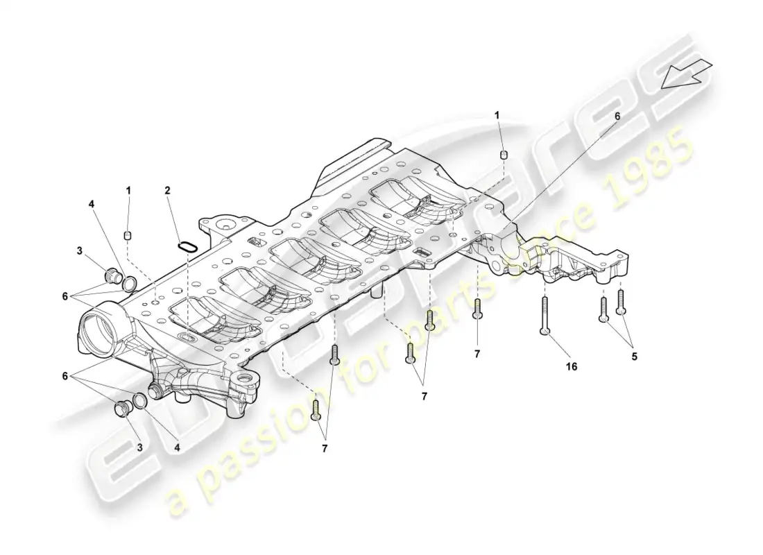 lamborghini lp570-4 sl (2014) engine oil sump parts diagram