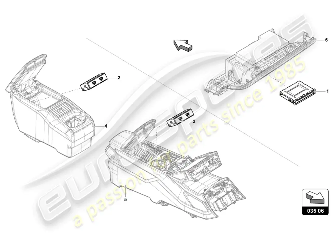 lamborghini urus (2021) connection for external audio sources parts diagram