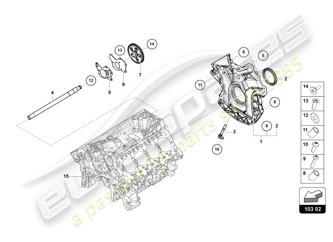 lamborghini urus (2021) oil sump parts diagram
