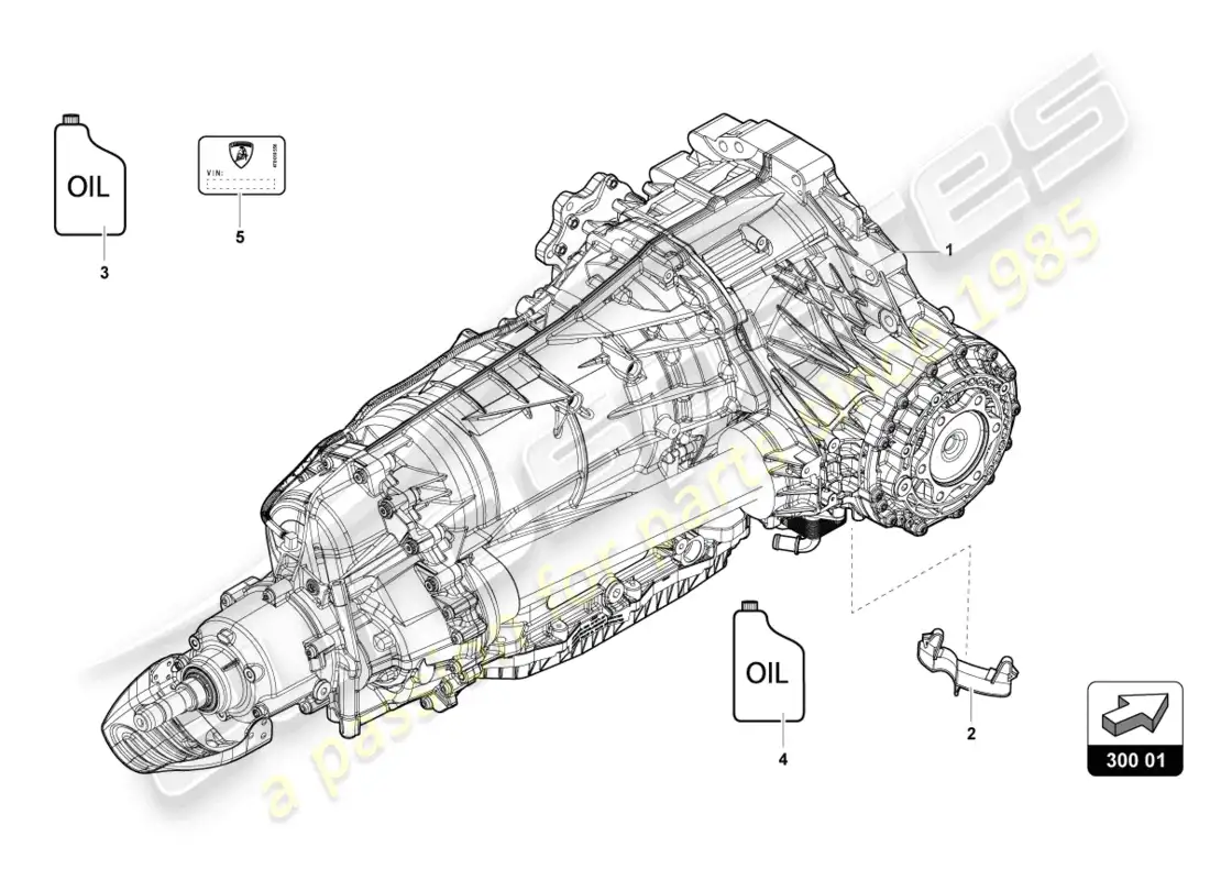 a part diagram from the lamborghini urus parts catalogue