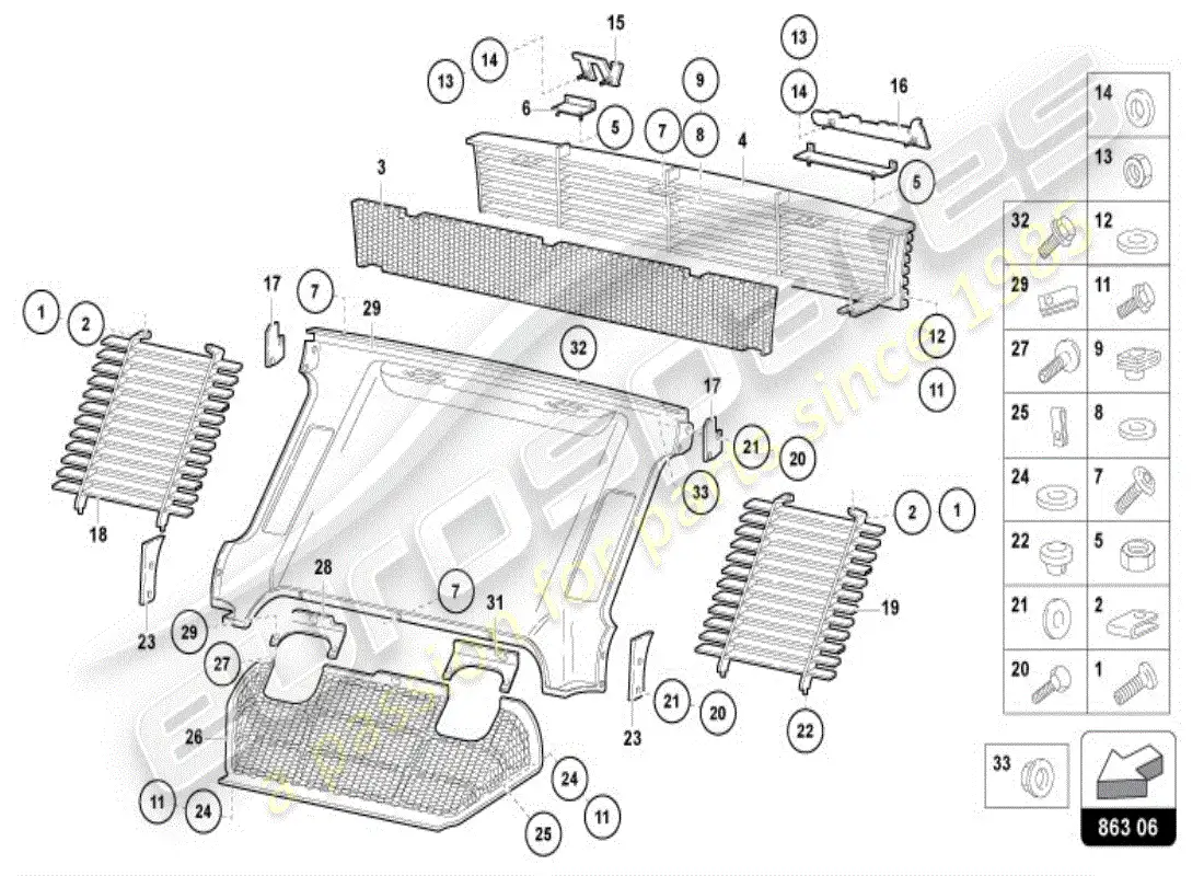 lamborghini diablo vt (1997) covers parts diagram