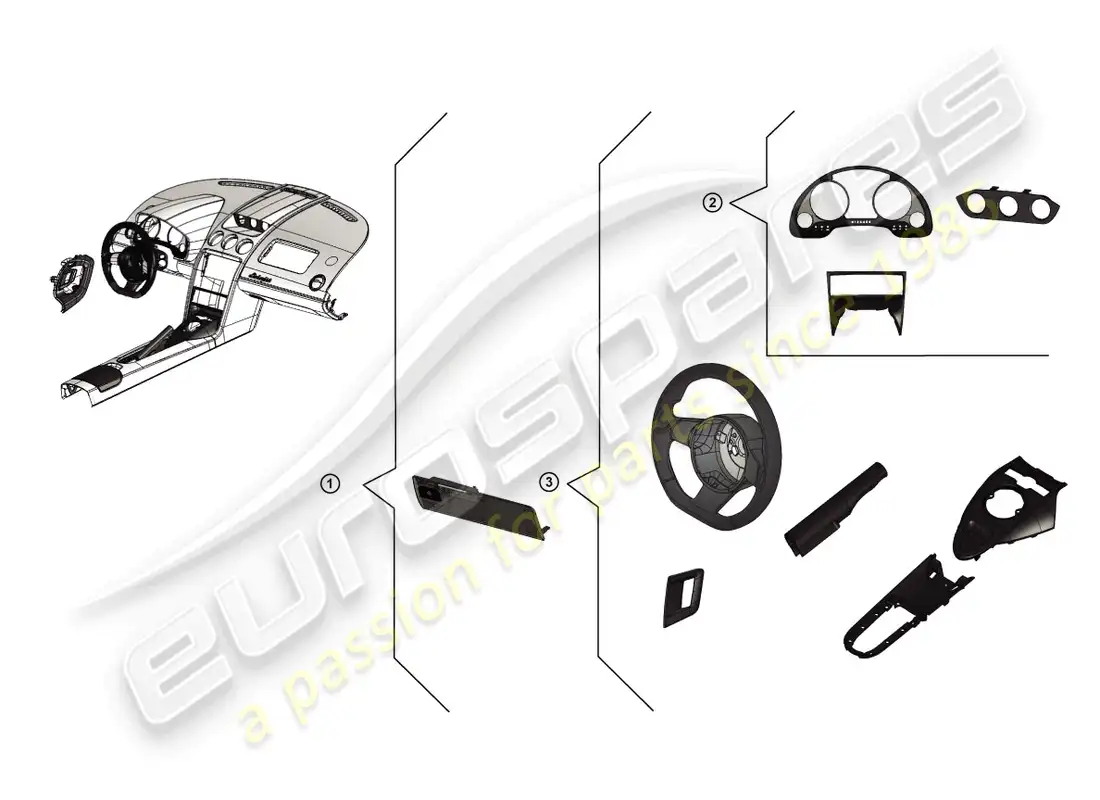 lamborghini superleggera (accessories) retrofit package carbon parts diagram