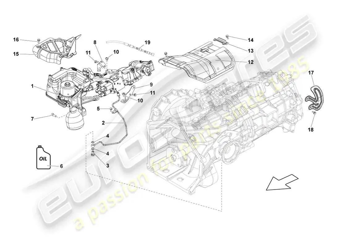 lamborghini lp570-4 sl (2012) gear selector parts diagram
