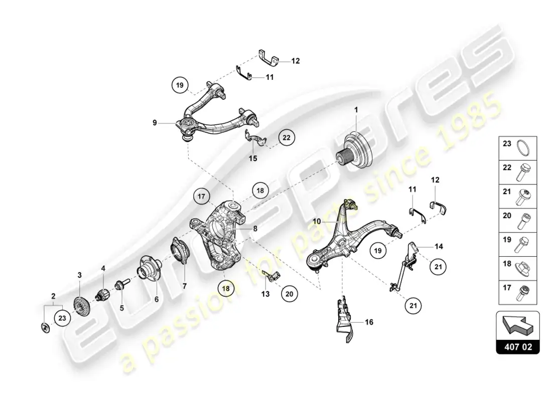 lamborghini sto (2024) axle shaft front parts diagram
