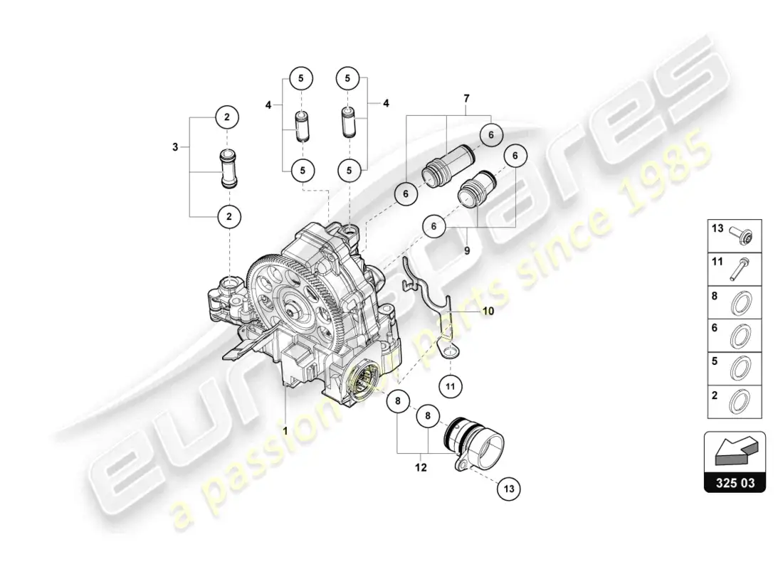 lamborghini tecnica (2024) hydraulics control unit parts diagram