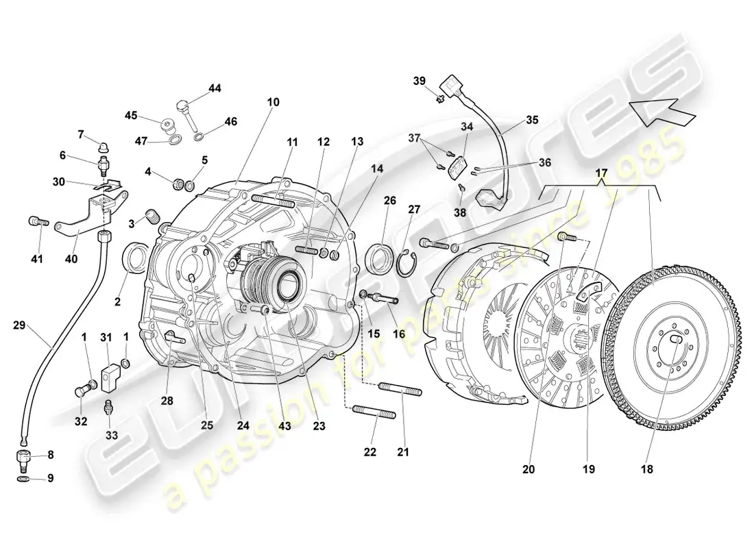 lamborghini lp640 coupe (2010) coupling e parts diagram
