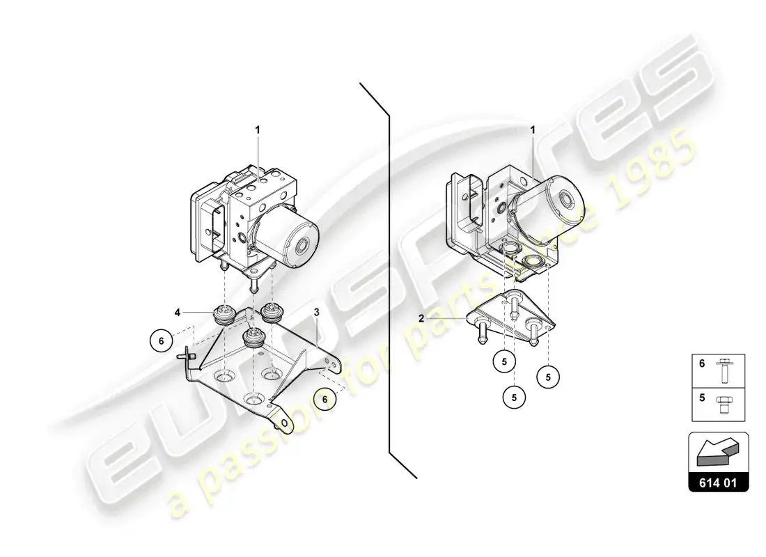 lamborghini countach lpi 800-4 (2022) abs unit with control unit parts diagram