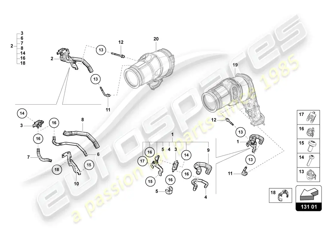 lamborghini urus s (2023) control line with pressure difference sender opf parts diagram